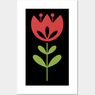 Red Tulip Easter | Easter | Mothers Day Gifts Abstract Tulip Posters and Art